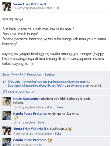 Sebuah status yg sangat mengharukan