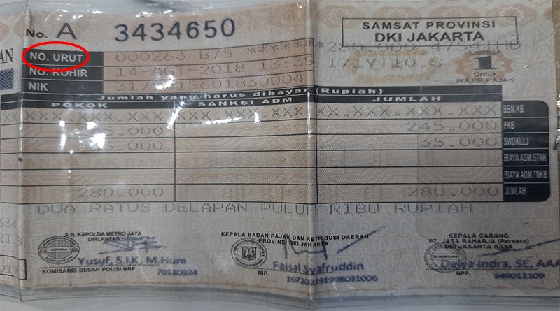 Wajib Tahu! Inilah 10 Singkatan yang Ada di STNK