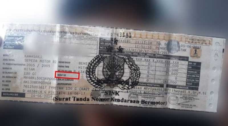 Wajib Tahu! Inilah 10 Singkatan yang Ada di STNK