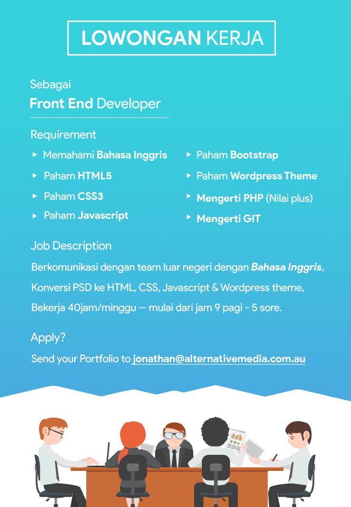 Lowongan Front End Developer - Remote - Australia