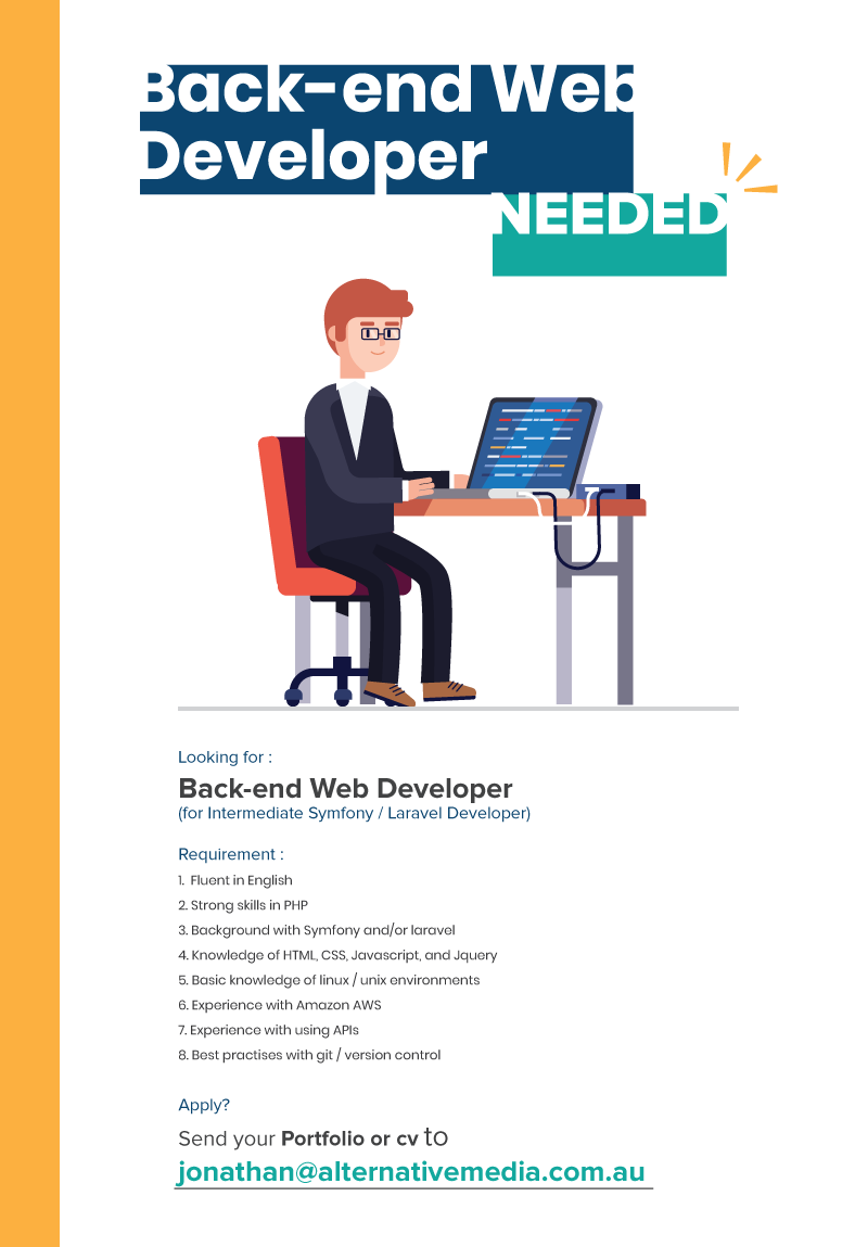 Job Vacancy (Back-end Web Developer) | Australia | Remote