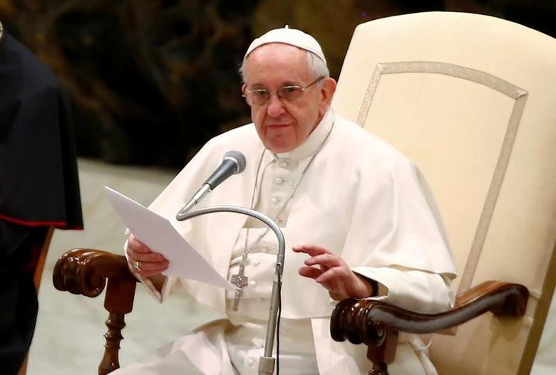 Pope says 'at peace' confronting Vatican corruption, sex abuse