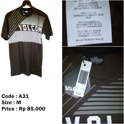 KAOS VOLCOM,RIPCURL,QUIKSILVER,DC,MACBETH,RABEL8 MUMER COCOK BUAT KULIAH MASUK DULU