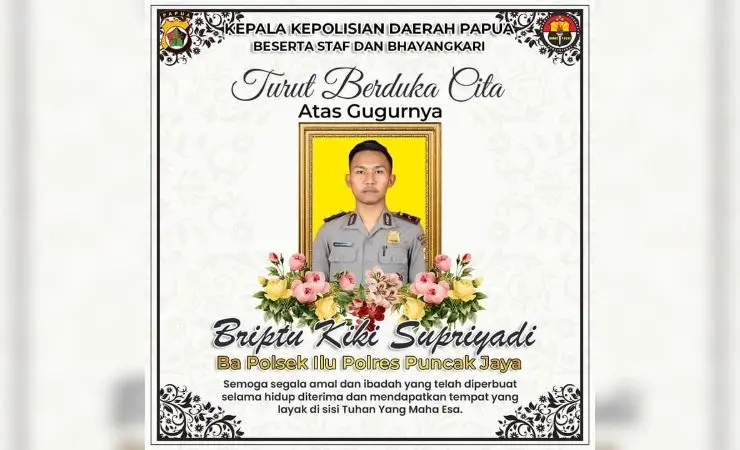 Anggota Polres Puncak Jaya Gugur Ditembak KKB