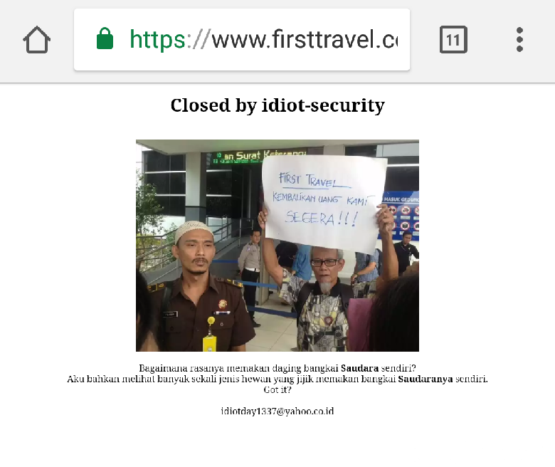 Situs First Travel Diretas, Diganti Jadi Foto Calon Jemaah Umrah