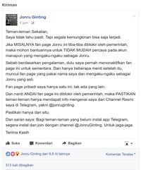 Saat Jonru Berandai-andai Akun Facebook-nya Diblokir