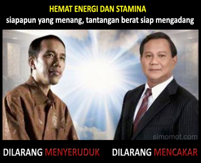 Tak Ada Lagi Black Campaign Jokowi Vs Prabowo,Ngadem Dulu Sama Meme Ini