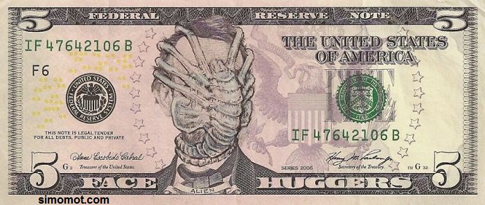 &#91;KOCAK&#93; gambar pahlawan di uang dolar AS dicoreti jadi superhero dan monster