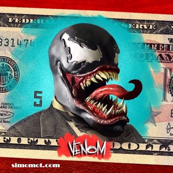 &#91;KOCAK&#93; gambar pahlawan di uang dolar AS dicoreti jadi superhero dan monster