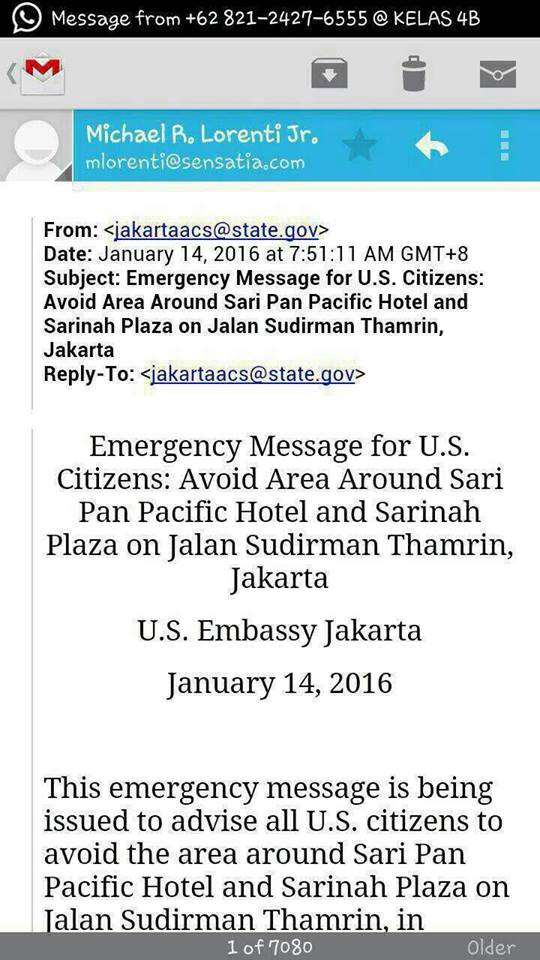 Aneh, Sebelum Insiden Bom Jakarta, AS dan Australia Terbitkan Travel Warning