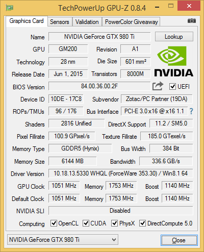 Review Zotac GTX980 Ti Amp! Edition 6GB