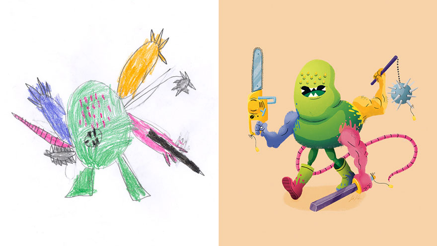 Keren ! Gambar Anak Kecil Diubah Menjadi Menarik