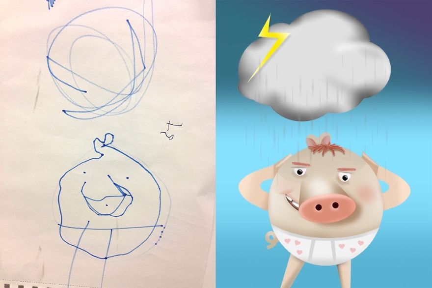 Keren ! Gambar Anak Kecil Diubah Menjadi Menarik