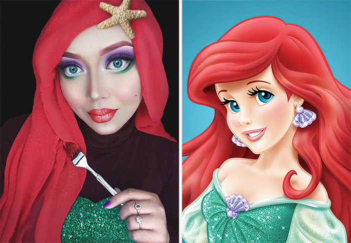 Make-Up Hijab ala Disney