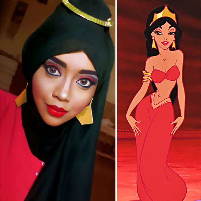 Make-Up Hijab ala Disney