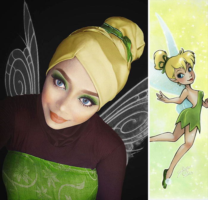 Make-Up Hijab ala Disney