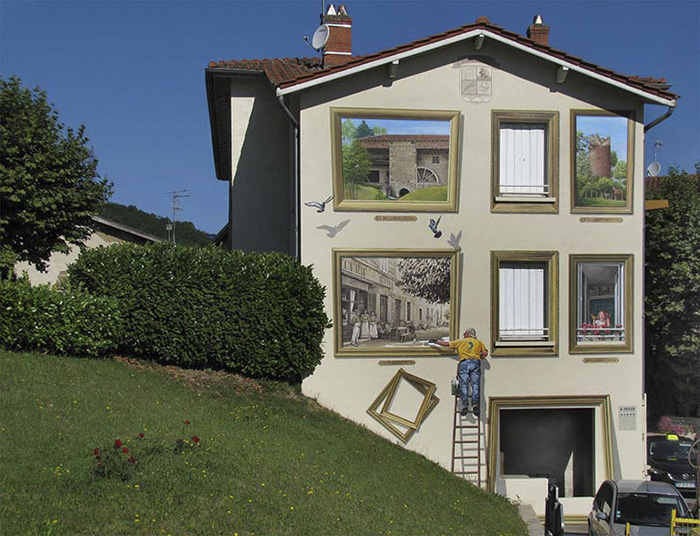 Foto-Foto Mural yang Mengecoh Mata Karya Seorang Seniman Prancis