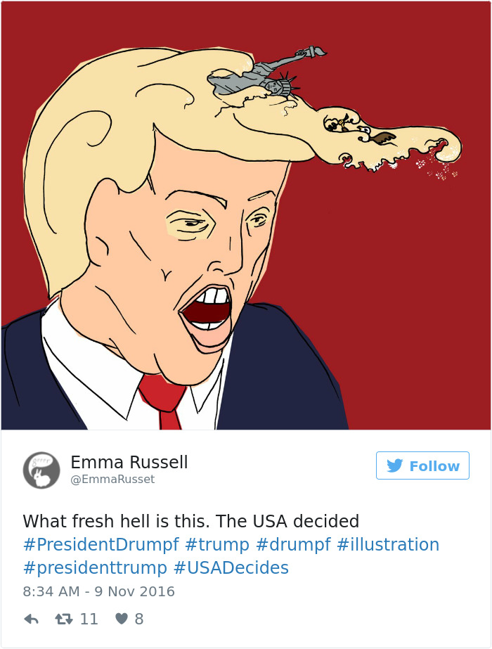 40 + illustrasi gambar ketika Donald Trump menjadi presiden