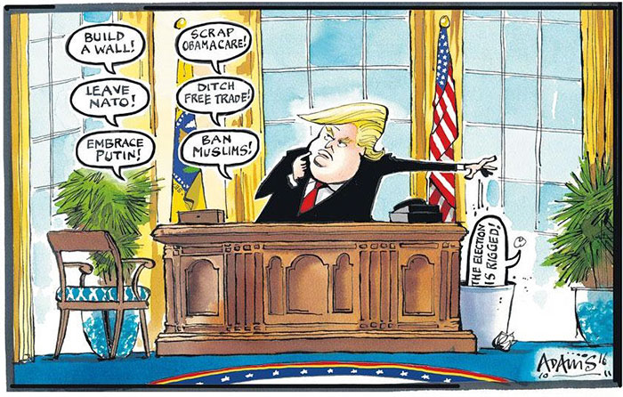 40 + illustrasi gambar ketika Donald Trump menjadi presiden