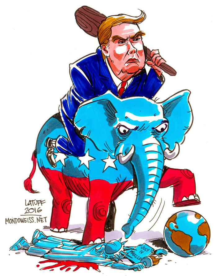 40 + illustrasi gambar ketika Donald Trump menjadi presiden