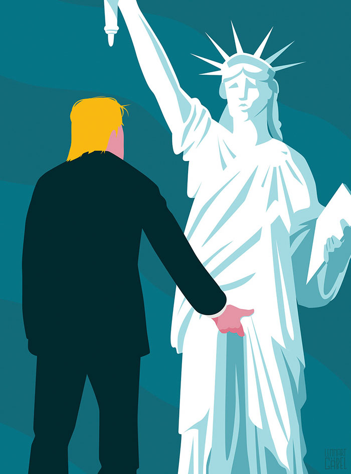 40 + illustrasi gambar ketika Donald Trump menjadi presiden