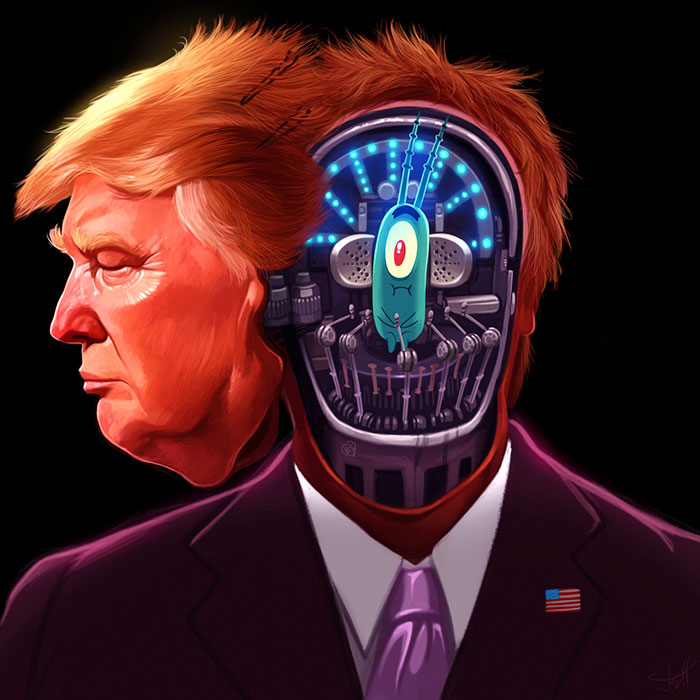 40 + illustrasi gambar ketika Donald Trump menjadi presiden