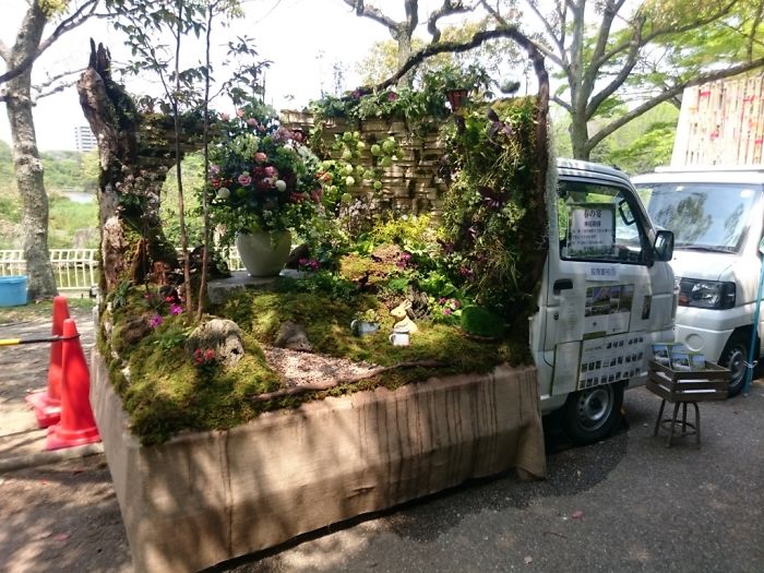 &quot;Kei Garden Truck&quot; Kontes unik Membuat taman di atas mobil Truck