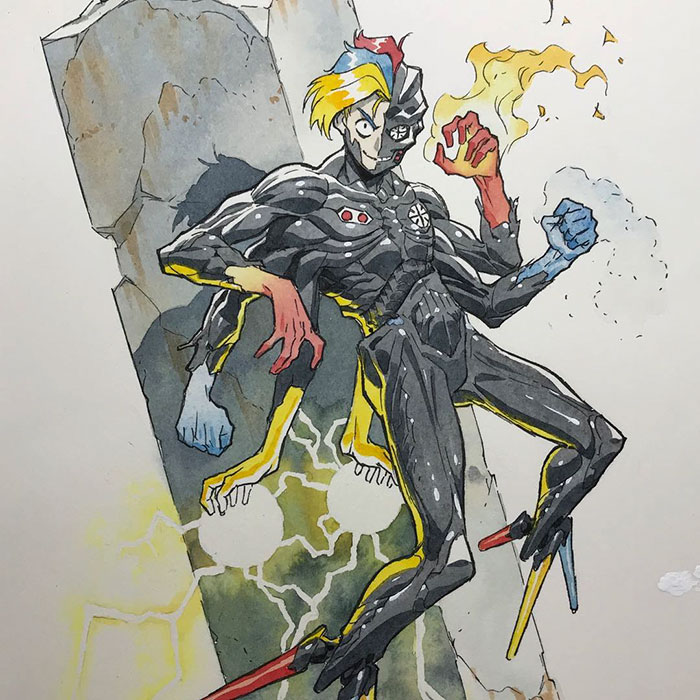 Beginilah Asiknya Kalo Punya Ayah Seorang Ilustrator, Gambar Anaknya Jadi Keren Semua
