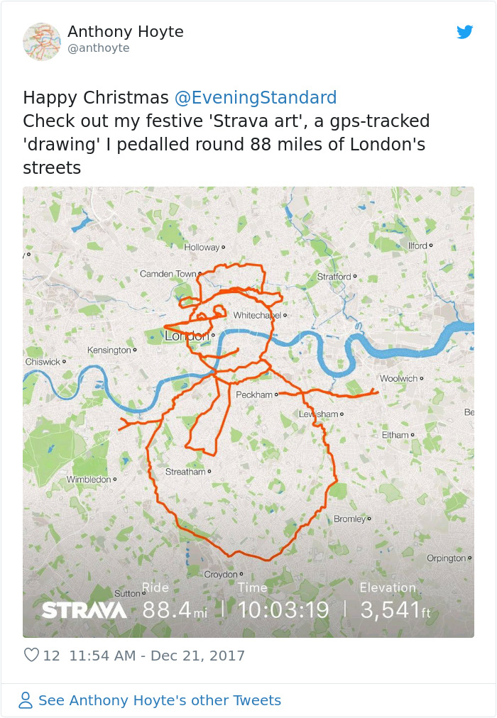 Gokil, Orang Ini Bersepeda Ratusan Kilometer Hanya Untuk Bikin Gambar Di App Tracker