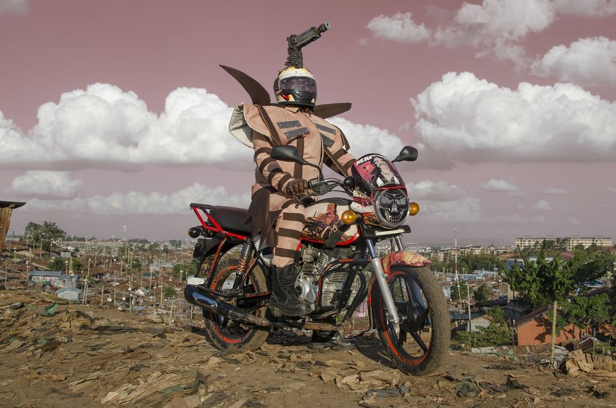 Ghost Rider hingga Madmax, simak gaya nyentrik nan kocak para Ojol dari Nairobi ini.