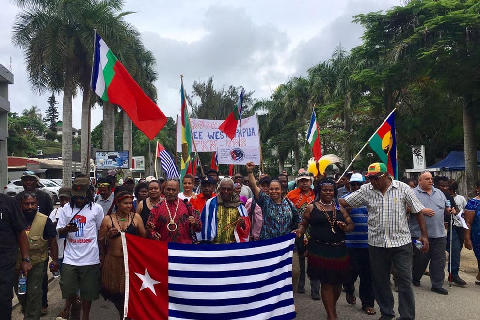 Aksi 1 Desember 2023, Lima Bendera Bintang Kejora Berkibar di Langit Yogyakarta