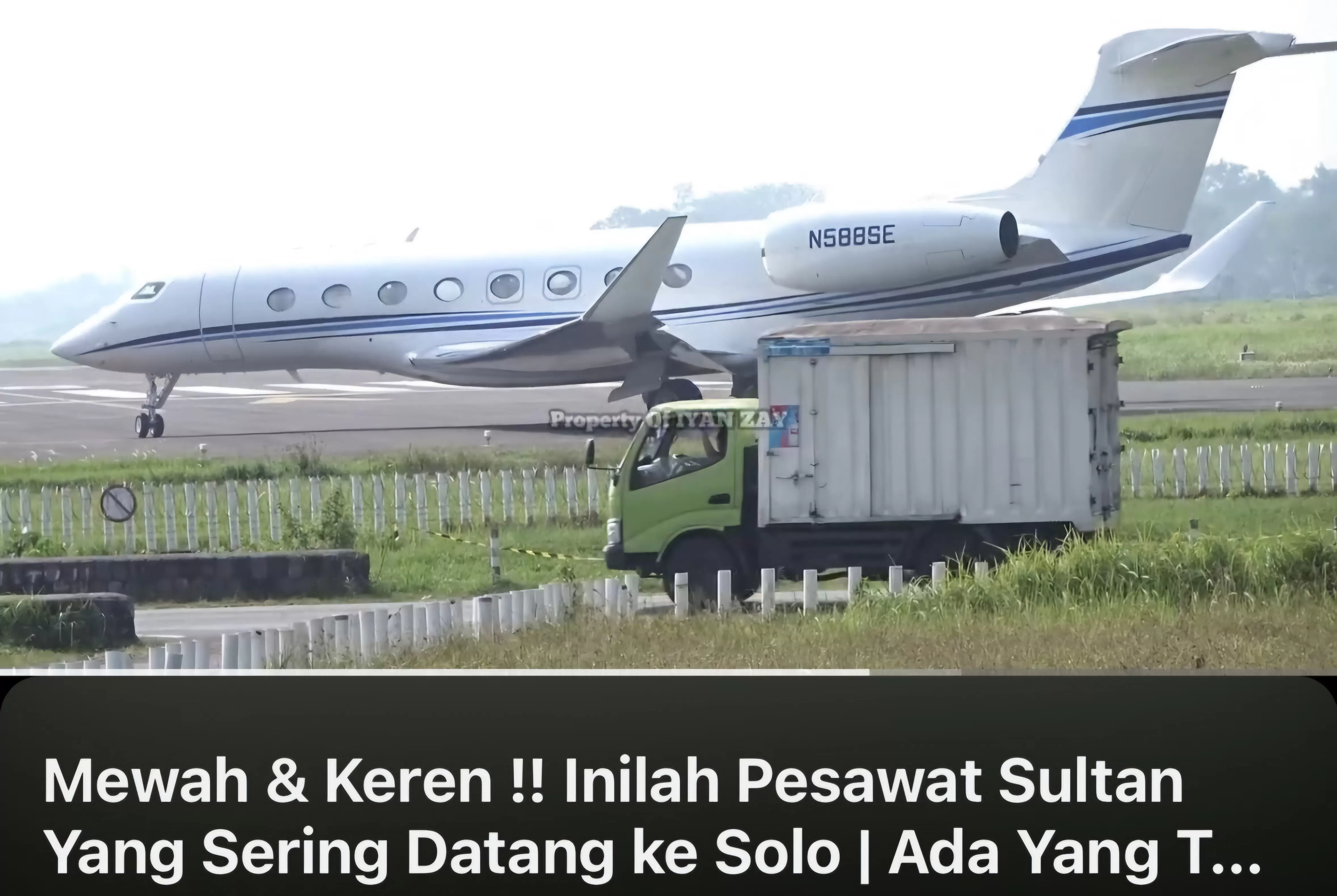 Pesawat Jet Gulfstream yg Dipakai Kaesang & Erina Ternyata Sering Bandara Solo