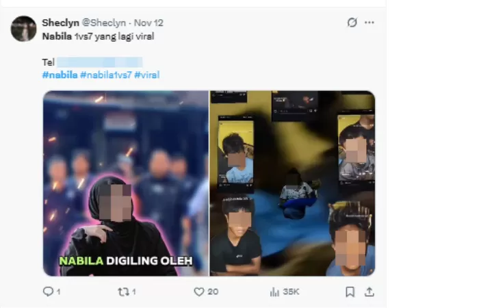 Apa Isi Link Video Viral Nabila 1 VS 7? Viral di TikTok hingga Gemparkan WA, Benarkah
