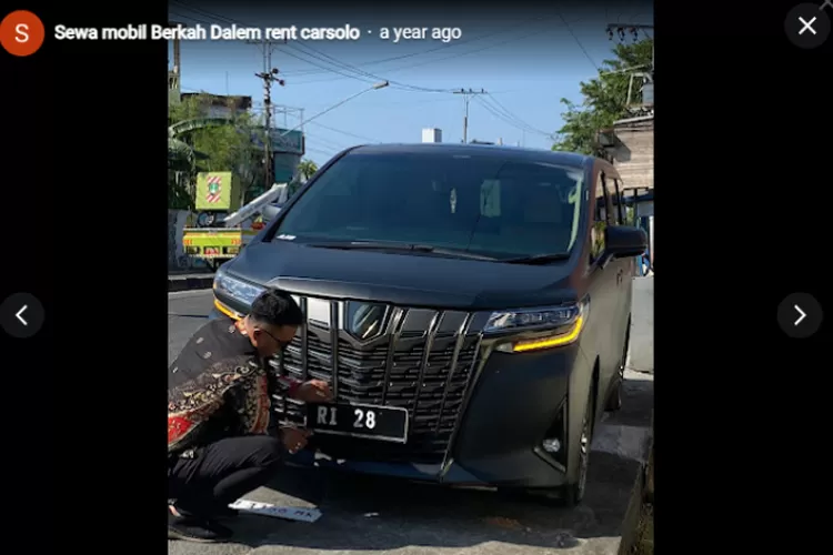 Berkah Dalem Rent Car Alamat yg Terdaftar di Akun Fufufafa, Ada 3 Plat Nomor Mentri