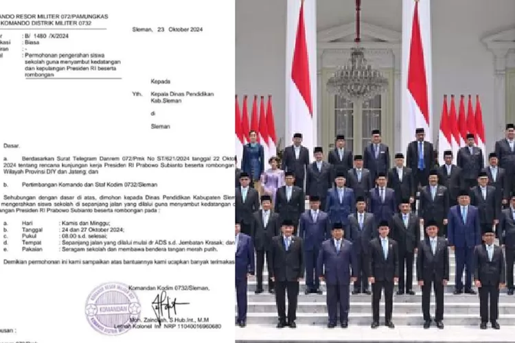 Publik Marah! Edaran Siswa Sambut Kedatangan Prabowo dan Menteri di Magelang Viral