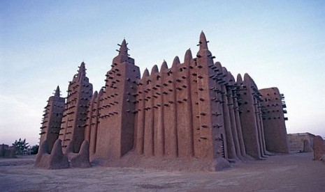 Masjid Djenne Afrika Barat, Masjid Yang Terbuat Dari Lumpur