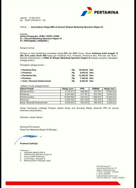 (info) Daftar Terbaru Harga Pertamax di Jabodetabek dan Bandung