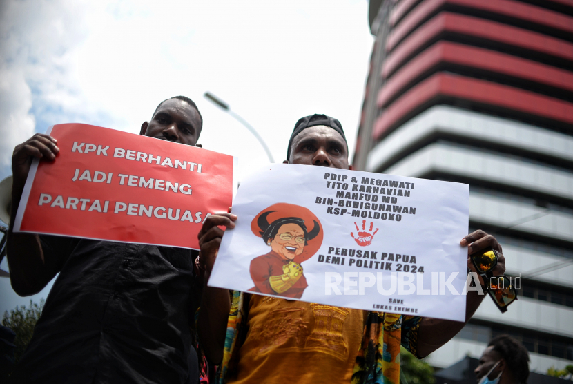 Mahasiswa Papua Demo KPK, Protes Penetapan Tersangka Lukas Enembe