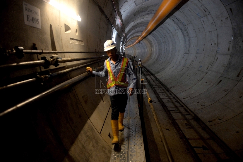 In Picture: Pengerjaan Terowongan Bawah Tanah Proyek MRT Sudah Mencapai 50 Persen