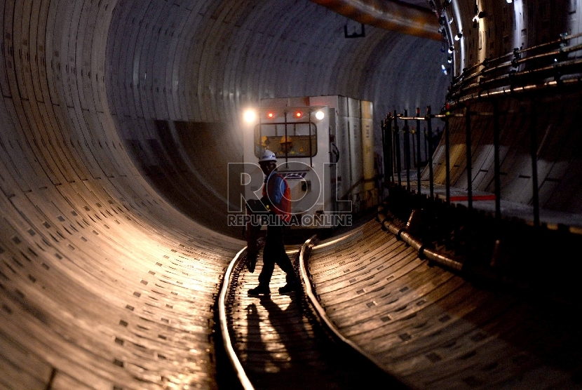 In Picture: Pengerjaan Terowongan Bawah Tanah Proyek MRT Sudah Mencapai 50 Persen