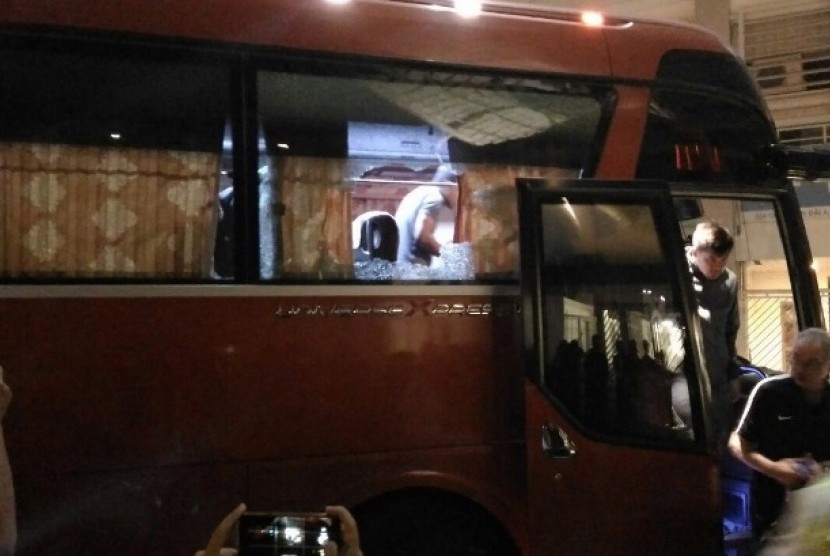 Bus Timnas Indonesia Dilempari Batu, Beberapa Personel Terluka