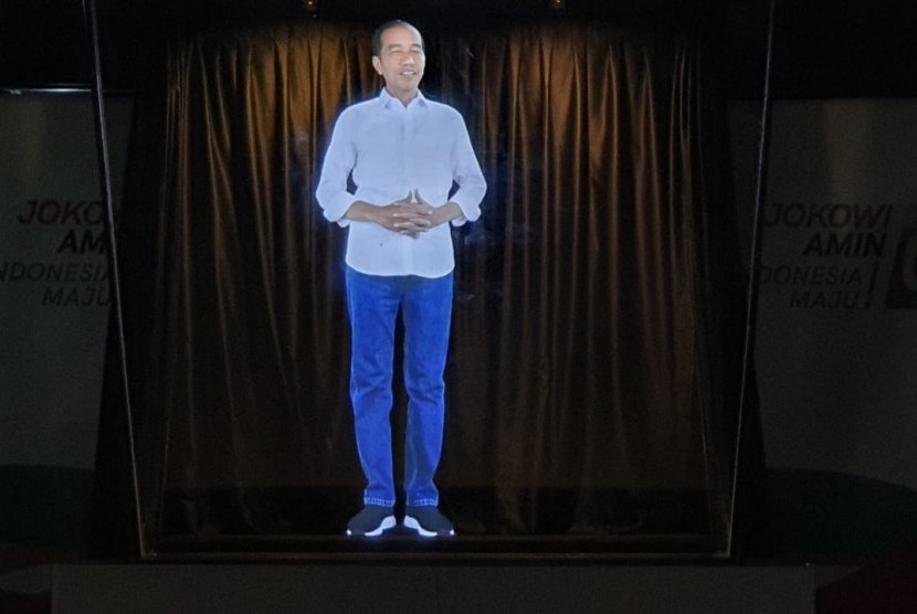 Hologram Jokowi Muncul di Peringatan Isra Mi'raj Tasikmalaya