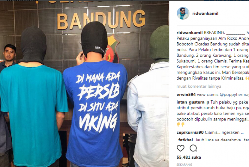 Orang yang Mengeroyok Ricko Bobotoh Akhirnya Ditangkap