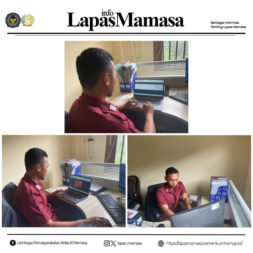 Lapas Mamasa Laksanakan Inventarisasi Data Pegawai pada Aplikasi SIMPEG KEMENIMIPAS