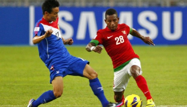 foto2 pertandingan Indonesia Ditahan Laos 2-2