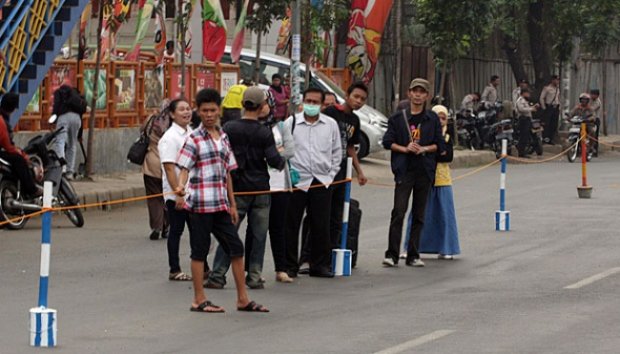 Demo Buruh di Bundaran Hotel Indonesia Jakarta