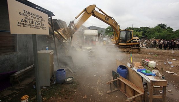 Eksekusi Lahan di Kembangan Selatan