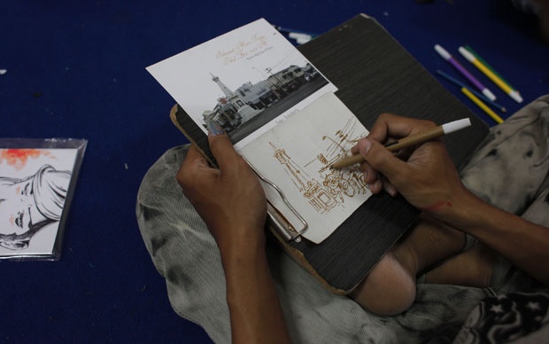 Pelajar Seni Yogya Melukis Bersama