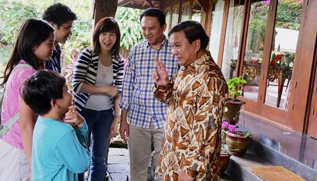 Ahok Akhirnya Makan Siang di Rumah Prabowo Subianto