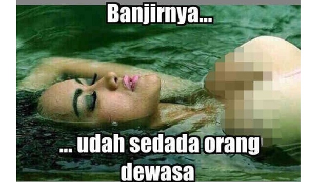 Syahrini &amp; Jupe Jadi 'Model' Meme Banjir Jakarta